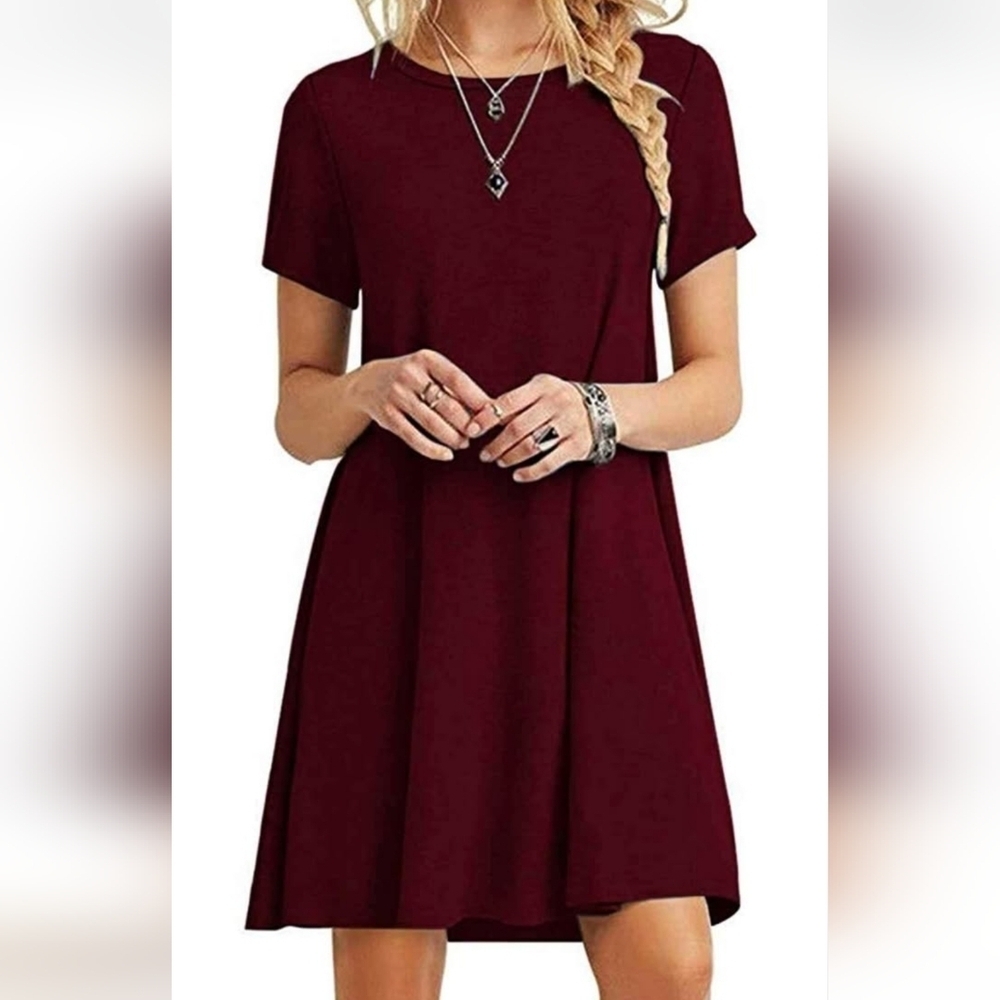 Amazon Burgundy Mini Dress